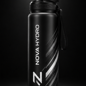 Botella térmica deportiva Nova Hydro negra para pádel y entrenamiento